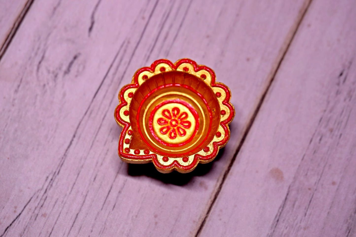 HandPainted Terracotta Diyas Set of 12