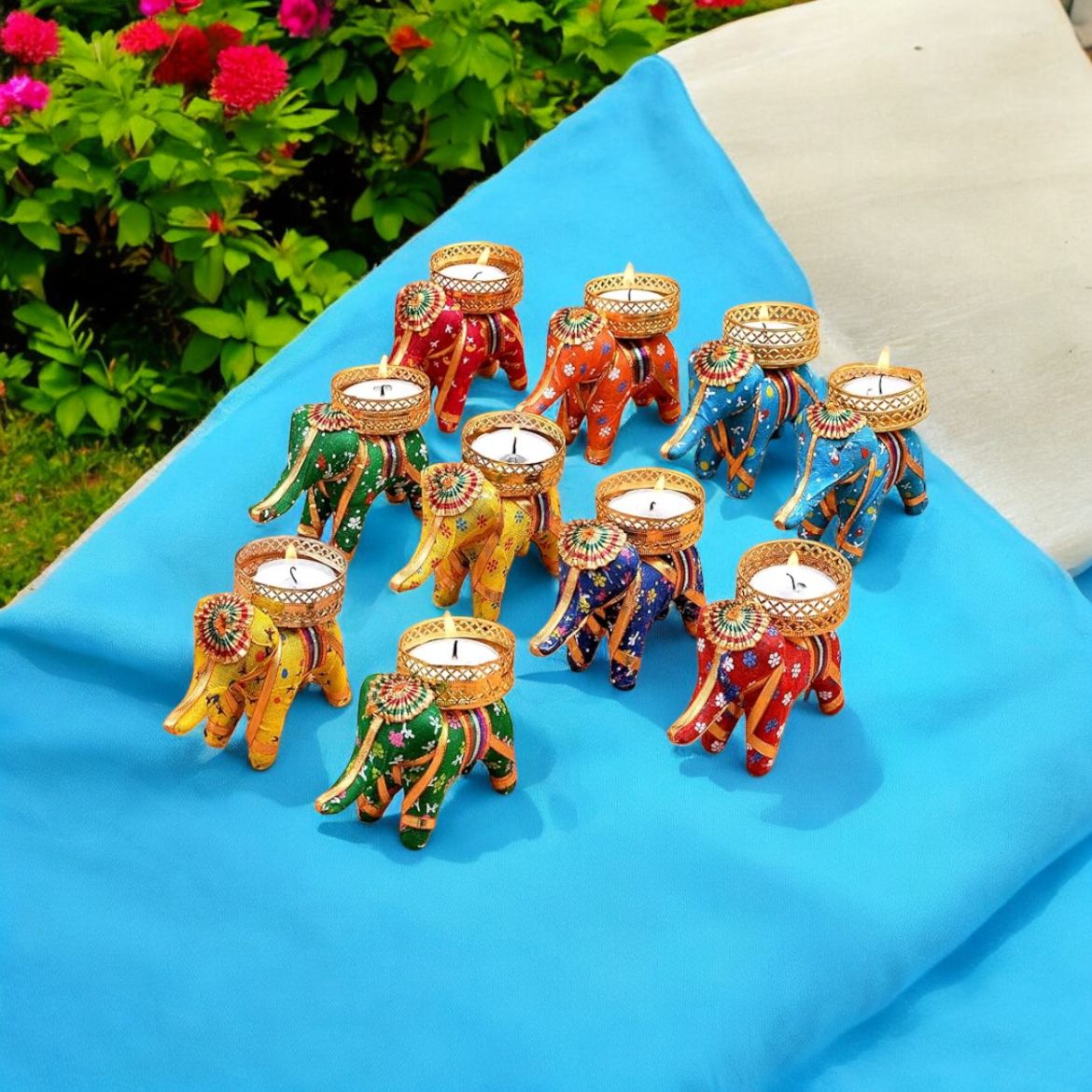 Elephant diya holder 12 pieces set πͺ